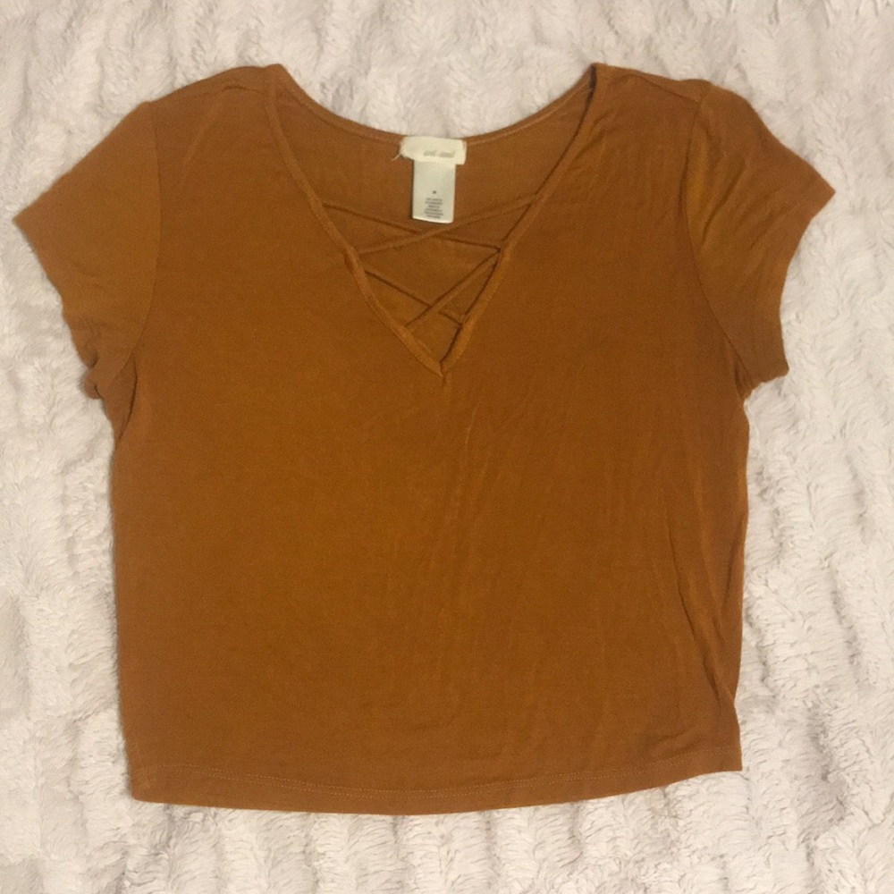 Rustic orange crop top!
